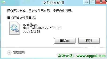 文件正在使用