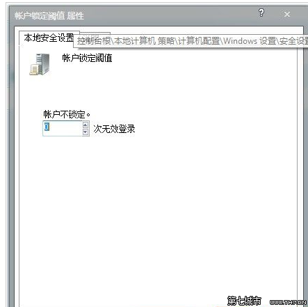 账户锁定阈值属性