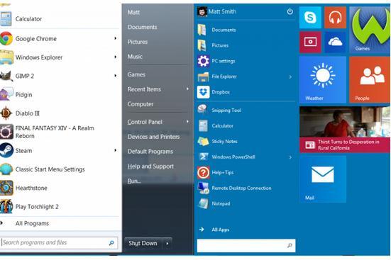 Win 10对比Win 7:开始菜单有何异同